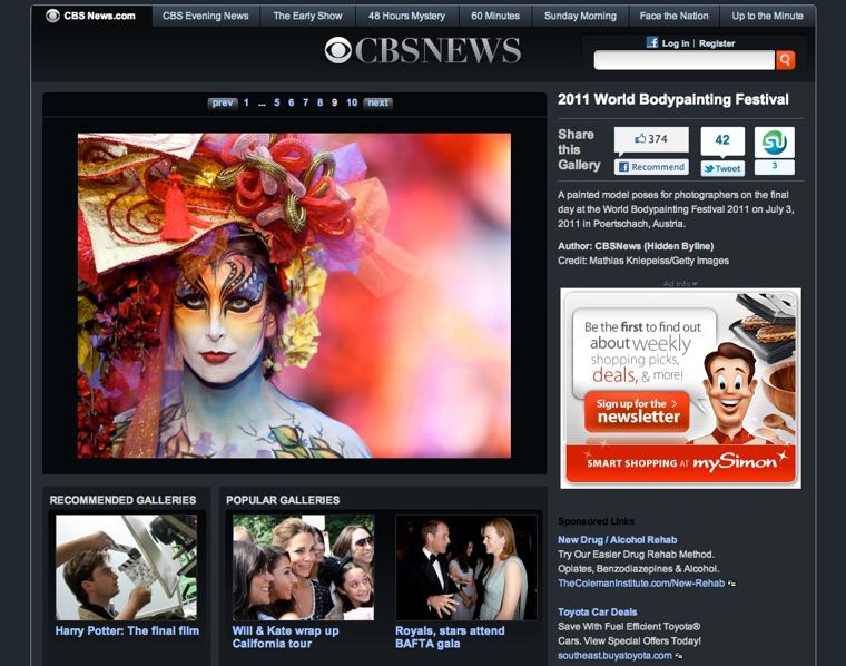 CBS News coverage: 2011 World Bodypainting Festival gallery