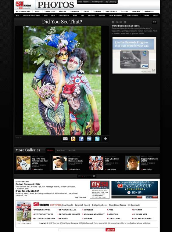 Sports Illustrated coverage: Photo gallery from the World Bodypainting Festival