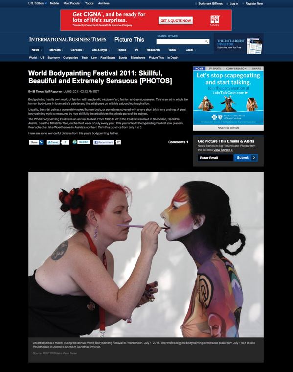 International Business Times coverage: World Bodypainting Festival 2011