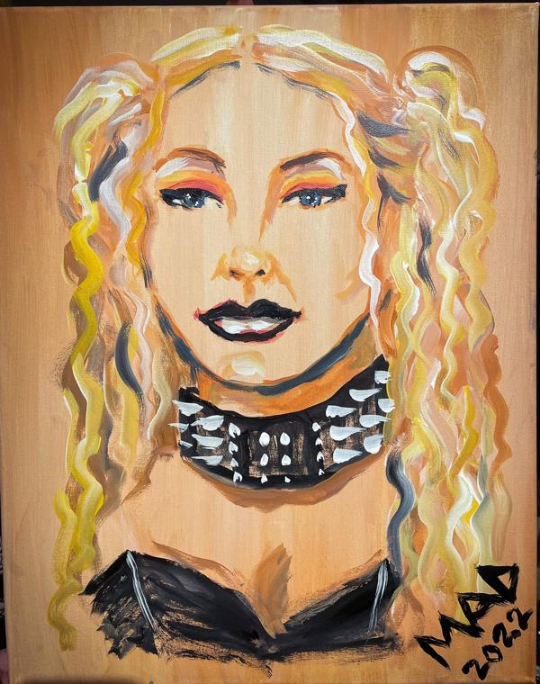 Finished portrait of a blonde guest